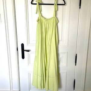 Loup Charmant pale lime cotton Dress. One size.
